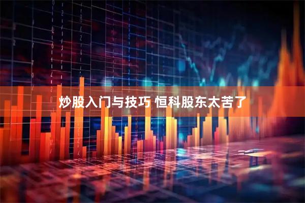炒股入门与技巧 恒科股东太苦了